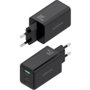 Aisens Cargador GaN 65W con 2xUSB-C y 1xUSB-A, Negro